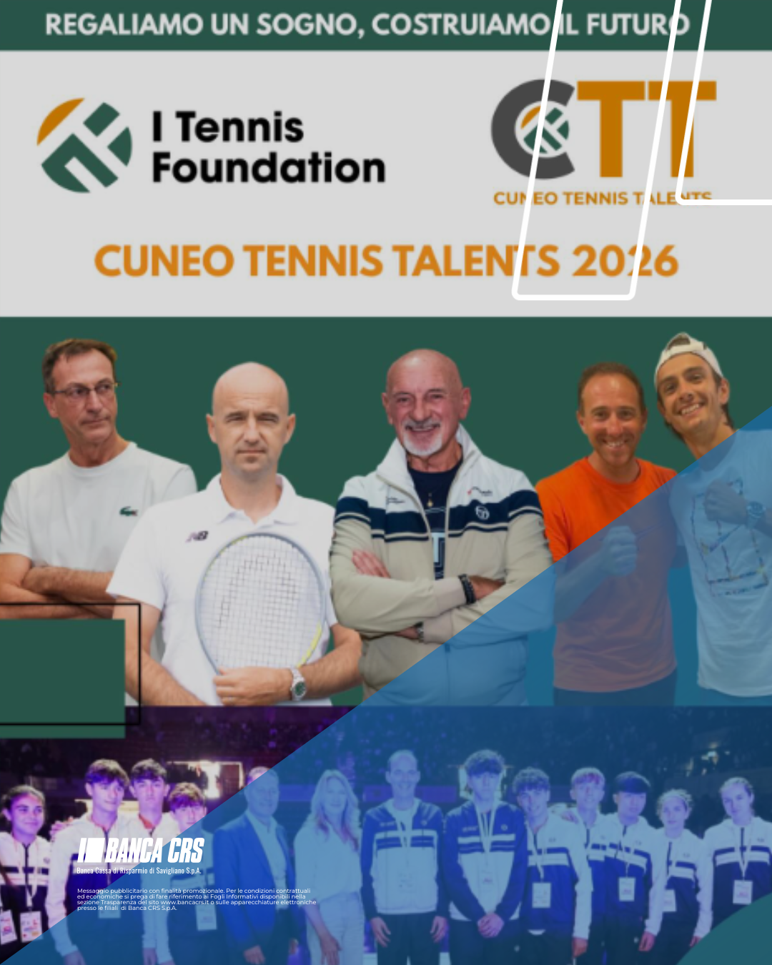 Banca Cassa di Risparmio di Savigliano a fianco dei giovani talenti con il progetto Cuneo Tennis Talents